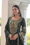 KA 1219 Faux Blooming Embroidered Work Kurti With Bottom Dupatta Online Wholesale